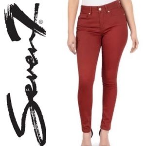 NWT SEVEN7 Women's Tummyless HighRise SkinnyJeans C:Fired Brick 6 NOW$25 MRSP$69